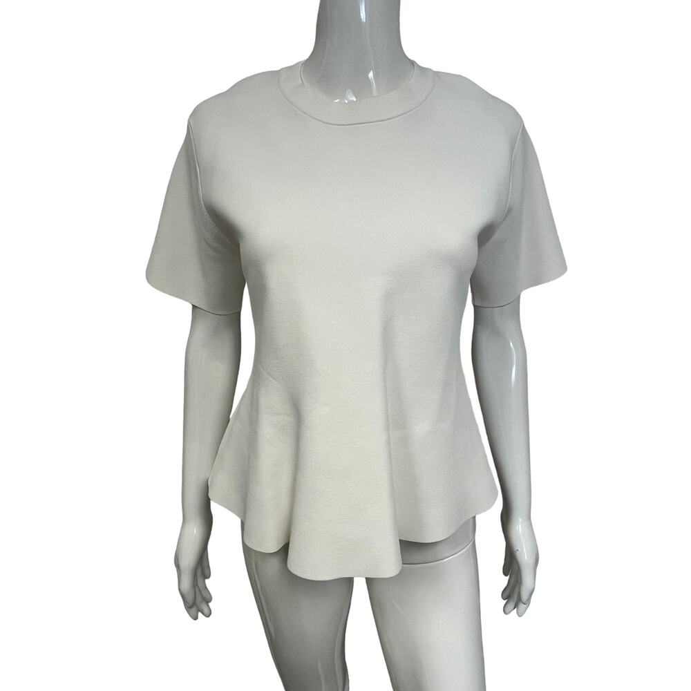 PROENZA SCHOULER Cream Gathered Back Accent Blouse Top Size S